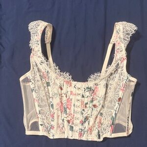 Victoria’s Secret Floral Lace Corset Top